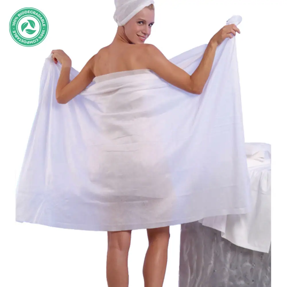 Asciugamano monouso in TNT biodegradabile per settore beauty e spa.