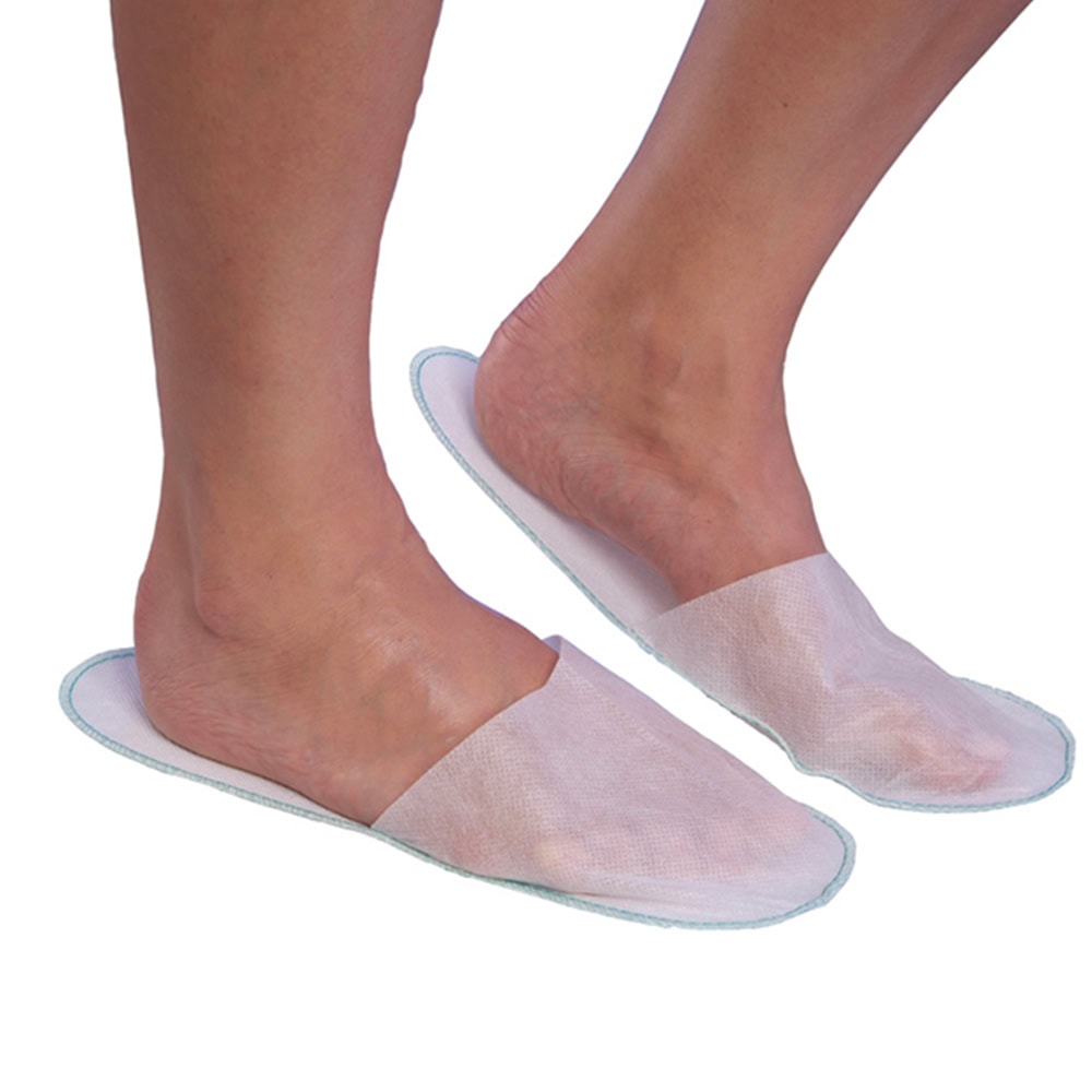 Ciabattina monouso in TNT chiusa, scarpe usa e getta per ambienti professionali.