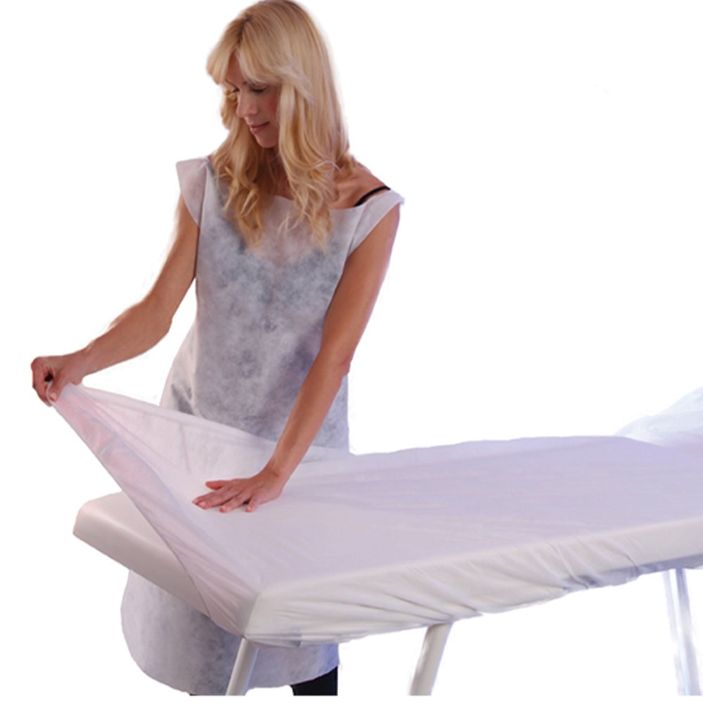 Copribarella monouso in TNT con elastici per settore beauty e ristorazione.