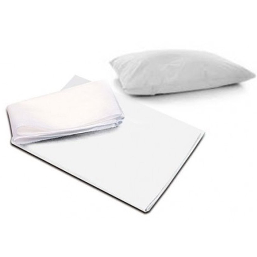 Lenzuolo monouso in TNT con cuscino, ideale per settore beauty e ristorazione.