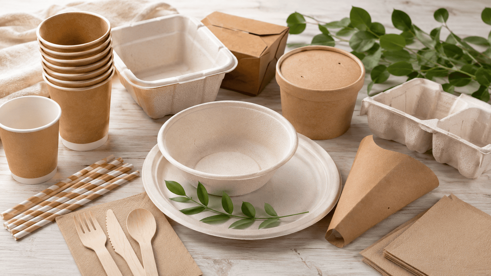 Prodotti monouso in TNT sostenibili per il settore ristorazione e hospitality.
